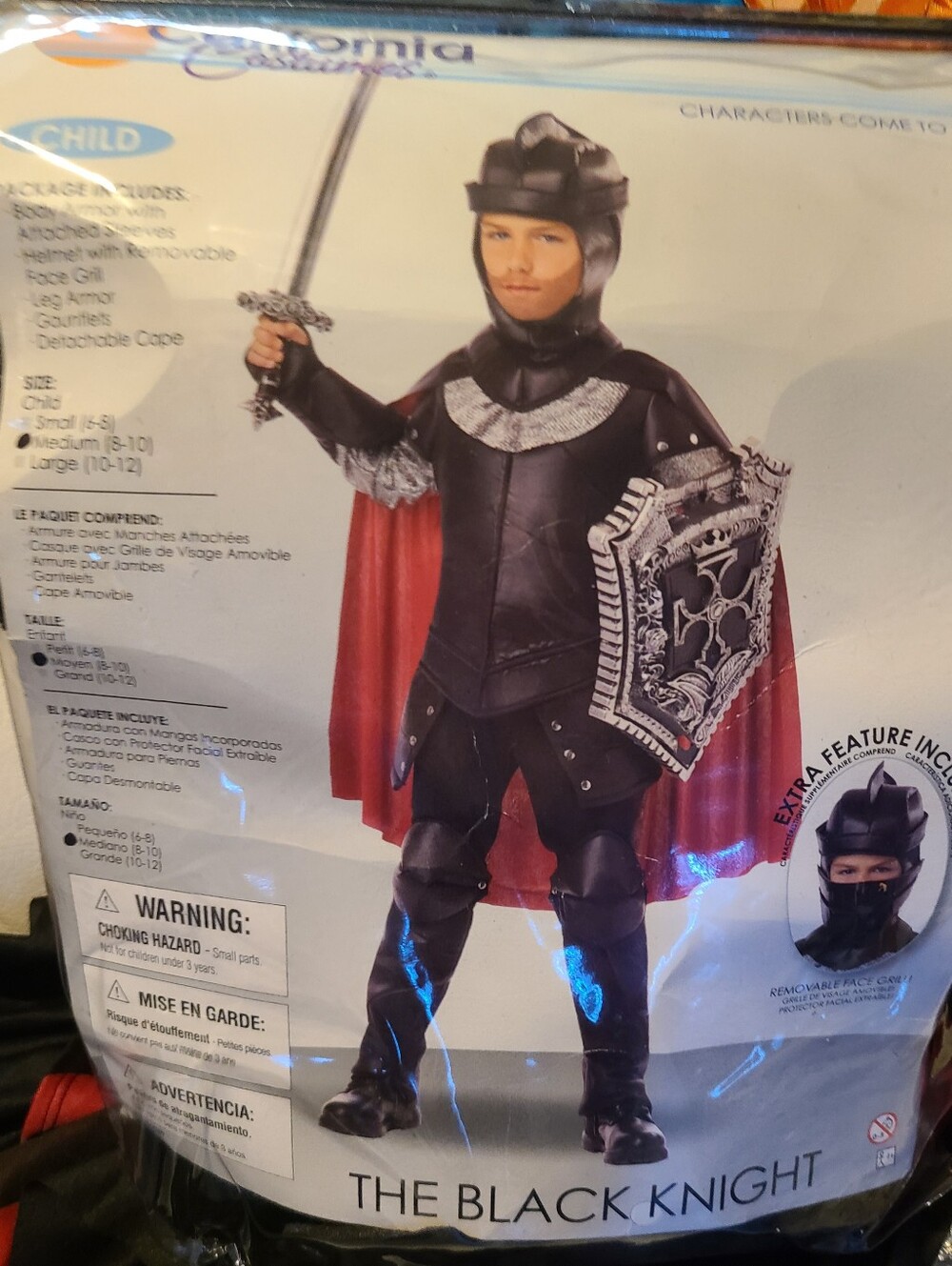 California Costumes The Black Knight KIDS Halloween Costume